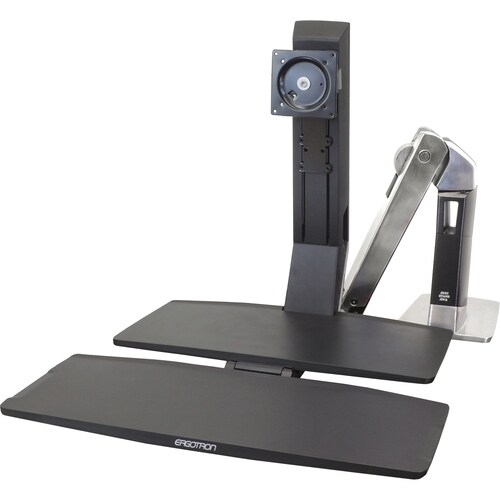 Ergotron WorkFit Braço de montagem para Visualização em ecrã plano - Altura ajustável - 61 cm (24") Suporte de ecrã - 9.07