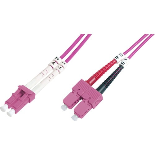 Digitus LWL Multimode Patchkabel, OM4, LC / SC. Kabellänge: 2 m, Kabeltyp: I-VH, Lichtleitertyp: OM4, Anschluss 1: LC, Ans