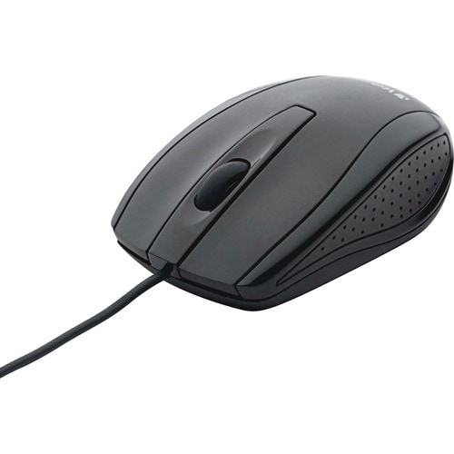 Verbatim Bravo Wired Notebook Optical Mouse - Optical - Cable - Glossy Black - USB 2.0 - Notebook, Computer - Scroll Wheel