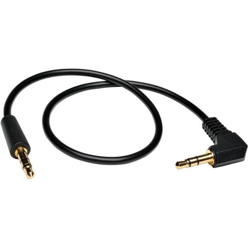 Eaton Tripp Lite Series 3.5mm Mini Stereo Audio Cable with one Right-Angle plug (M/M), 6 ft. (1.83 m) - 6 ft Mini-phone Au