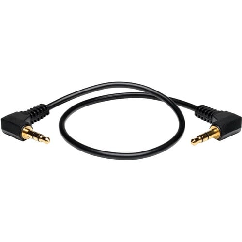 Eaton Tripp Lite Series 3.5mm Mini Stereo Audio Cable with two Right-Angle plugs (M/M), 1 ft. (0.31 m) - 1 ft Mini-phone A