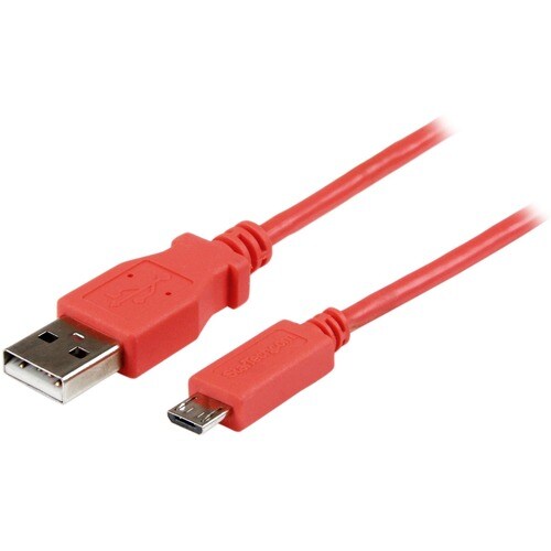 StarTech.com 1m Pink Mobile Charge Sync USB to Slim Micro USB Cable for Smartphones and Tablets - A to Micro B M/M - Cable
