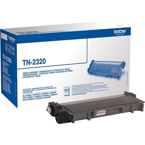 Brother TN-2320 Original High Yield Laser Toner Cartridge - Black Pack - 2600 Pages (Per Cartridge)