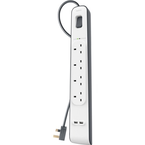 Belkin Surge Suppressor/Protector - 4 x AC Power - 525 J - Input5 V DC Output - 2 m - External