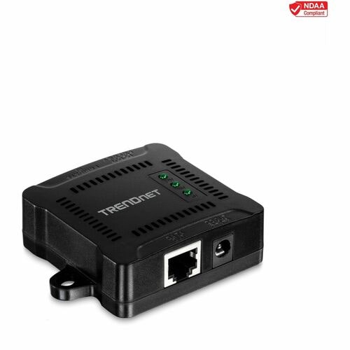 TRENDnet Gigabit PoE Splitter, 1 x Gigabit PoE Input Port, 1 x Gigabit Output Port, Up to 100m (328 ft), Supports 5V, 9V, 