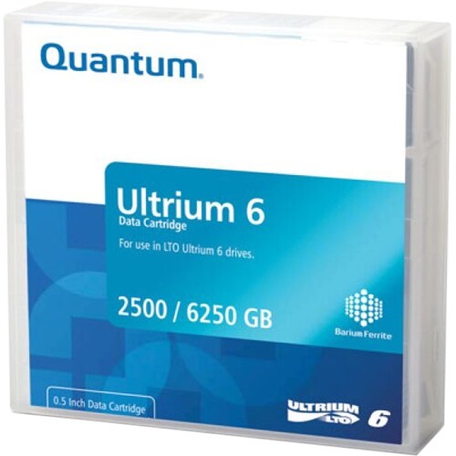 Quantum MR-L6MQN-20 Cartridge LTO-6 - 20 Paket - 2,50 TB (Nativ) / 6,25 TB (komprimiert) - 846 m Tape Length