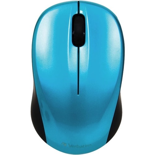 Verbatim GO NANO 97668 Mouse - Radio Frequency - USB - Optical - 3 Button(s) - Caribbean Blue - Wireless - 6 m - 2.40 GHz 