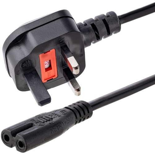 StarTech.com PXTNB2SUK1M Standard Power Cord - 1 m - United Kingdom - For Notebook - BS 1363 / IEC 60320 C7 - 0.75mm2 Gaug