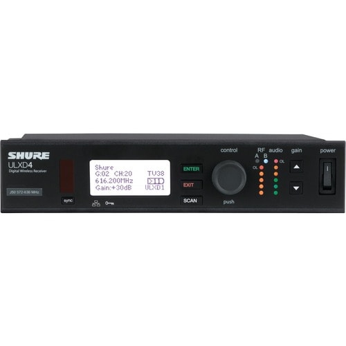 Shure Digital Wireless Receiver - 470 MHz to 534 MHz Operating Frequency - 25 kHz - 328.08 ft Operating Range