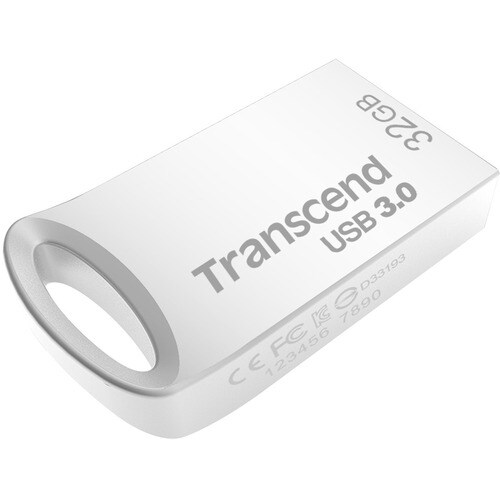Transcend 32GB JetFlash 710S USB 3.0 Flash Drive - 32 GB - USB 3.0 - 90 MB/s Read Speed - 24 MB/s Write Speed - Silver