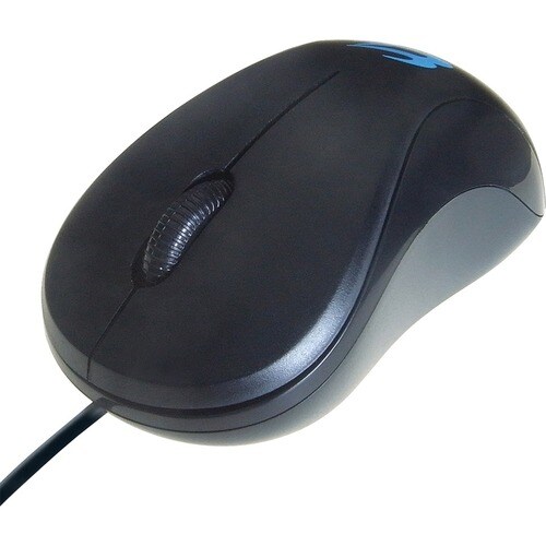 connektgear MO542 Mouse - USB 2.0 - Optical - 3 Button(s) - Black - 1 - Cable - 1000 dpi - Scroll Wheel - Symmetrical