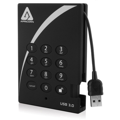 2TB AES-XTS PADLOCK SECURE USB 3.0 256BIT ENCRYPT TAA COMP