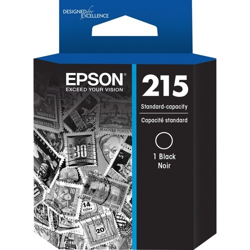 Epson 215 Original Inkjet Ink Cartridge - Black - 1 Each - 215 Pages