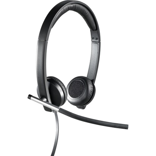 Logitech H650e Com fios Headset Fone de ouvido - Binaural - Supra-aural - 50 Hz para 10 kHz - Cancelamento de ruído Microp