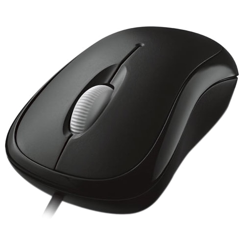 Microsoft Mouse - USB - Optical - 3 Button(s) - Black - Cable - 800 dpi - Scroll Wheel - Symmetrical