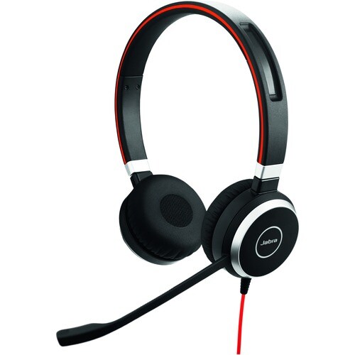 Jabra EVOLVE 40 Wired Over-the-head Stereo Headset - Binaural - Supra-aural - Noise Cancelling Microphone - USB, Mini-phon