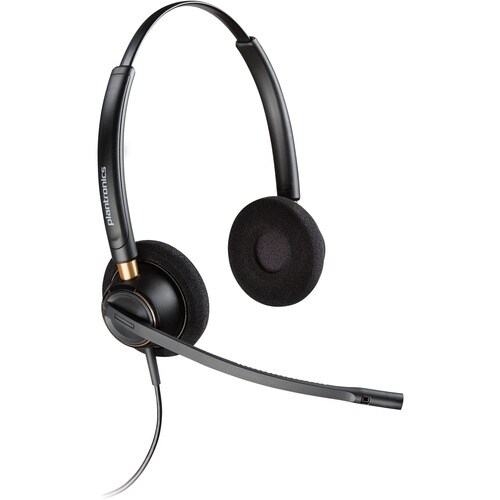 Plantronics Over-the-head Binaural Corded Headset - Stereo - Wired - Over-the-head - Binaural - Supra-aural - Noise Cancel