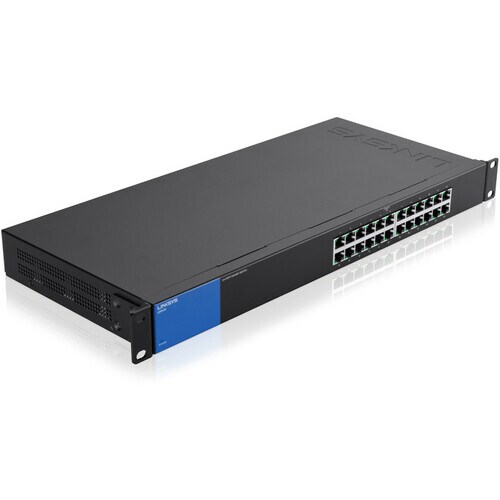 Linksys LGS124 24 Ports Ethernet Switch - 10/100/1000Base-T - 2 Layer Supported - Twisted Pair - Rack-mountable - Lifetime