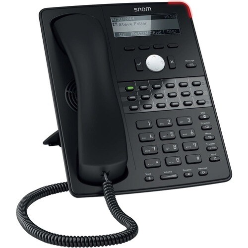 Snom D725 IP-Telefon - Schnurgebunden - Wandmontierbar - Schwarz - 12 x Gesamtleitung - VoIP - 2 x Netzwerk (RJ-45) - PoE 