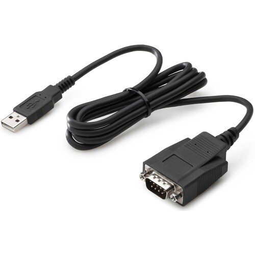 HP 1,20 m Seriell/USB Datentransferkabel - Cable for PC, Desktop-Computer - Schwarz
