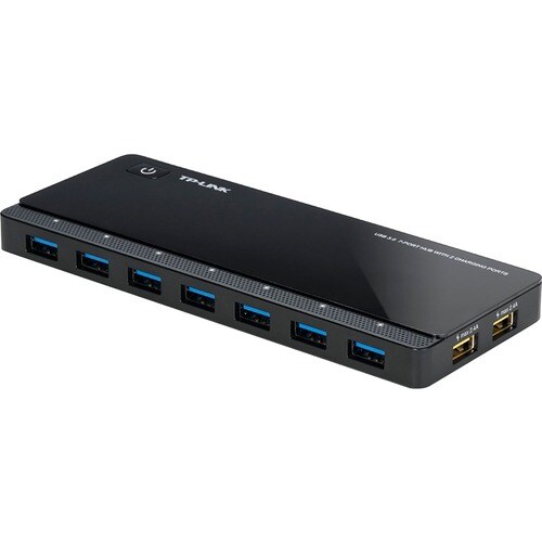 TP-Link UH720 USB-Hub - USB 3.0 Micro-B - Extern - Schwarz - 9 Total USB Port(s) - 7 USB 3.0 Port(s) - PC, Mac, Linux