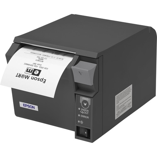 Epson TM- T70II Desktop Direct Thermal Printer - Monochrome - Receipt Print - USB - Parallel - With Cutter - Dark Grey - 2