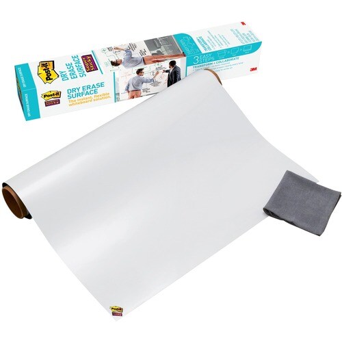 Post-it® Self-Stick Dry-Erase Film Surface - 24" (2 ft) Width x 36" (3 ft) Length - White - Rectangle - 1 / Pack 3FT X 2FT