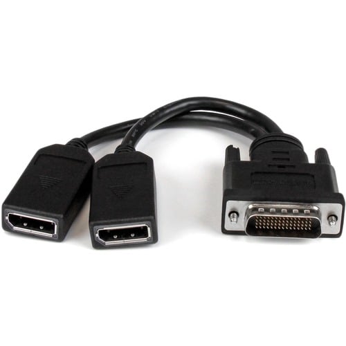 StarTech.com 8" DMS-59 to Dual DisplayPort Adapter Cable, 4K x 2K, DMS 59 pin (M) to 2x DP 1.2 (F) Splitter Y Cable, LFH t