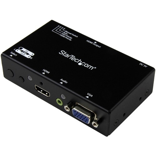 StarTech.com 2x1 HDMI + VGA to HDMI Converter Switch w/ Automatic and Priority Switching - 1080p - Share an HDMI display/p