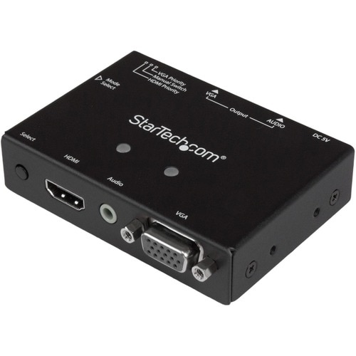 StarTech.com 2x1 VGA + HDMI to VGA Converter Switch w/ Priority Switching - 1080p - 1920 x 1200 - WUXGA - 2 Input Device -