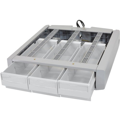 Ergotron SV43/44 Supplemental Triple Drawer - 3.75" Width x 10.50" Depth x 2.50" Height - Gray, White - 3