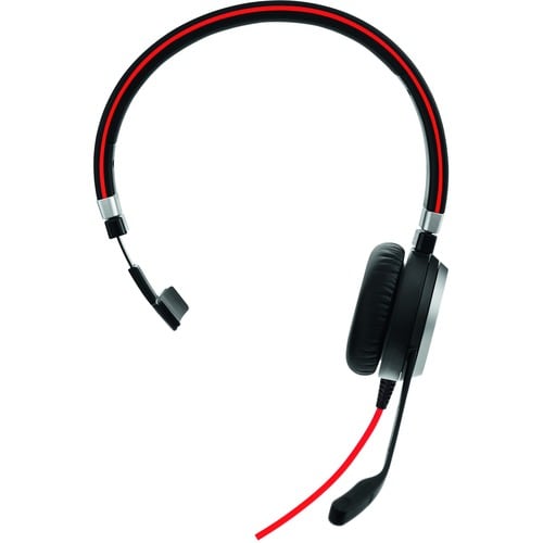 Jabra EVOLVE 40 Wired Over-the-head Mono Headset - Monaural - Supra-aural - Noise Cancelling Microphone - Noise Canceling 