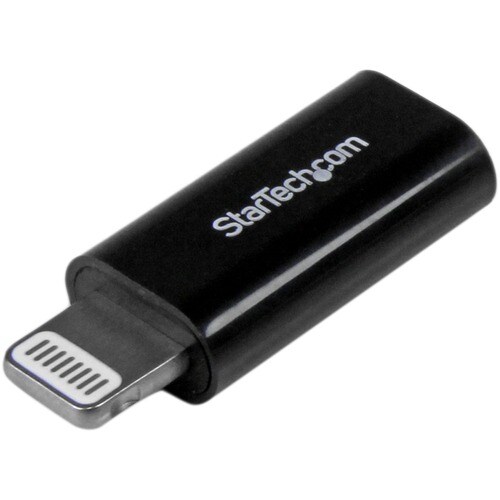 StarTech.com Black Apple 8-pin Lightning Connector to Micro USB Adapter for iPhone / iPod / iPad - 1 x 8-pin Lightning Pro
