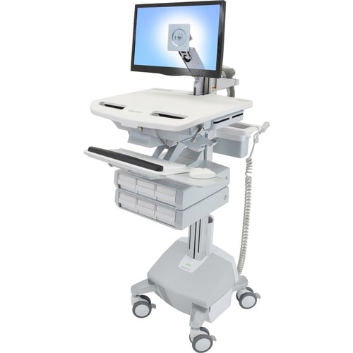 Ergotron StyleView SV44 Height Adjustable Display Stand - Up to 61 cm (24") Screen Support - 14.97 kg Load Capacity - 128.