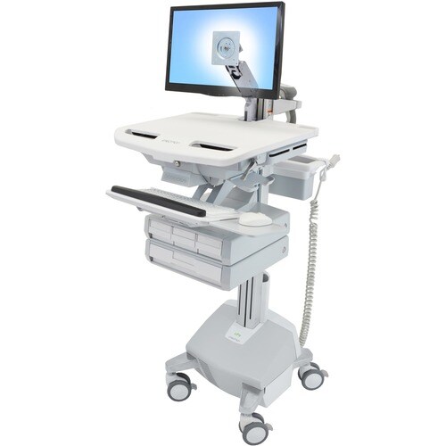 Ergotron StyleView SV44 Height Adjustable Display Stand - Up to 61 cm (24") Screen Support - 15.42 kg Load Capacity - 128.