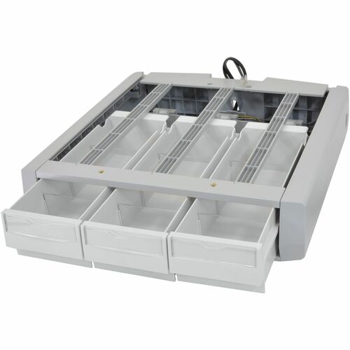 Ergotron Schublade - Klein - 300 g Belastbarkeit - Grau, Weiß - Verschließbar, Schubladentrennwand, Herausnehmbar
