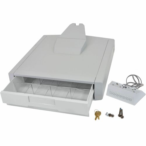 Ergotron Schublade - Groß - 907,2 g Belastbarkeit - Grau, Weiß - Schubladentrennwand, Verschließbar, Herausnehmbar
