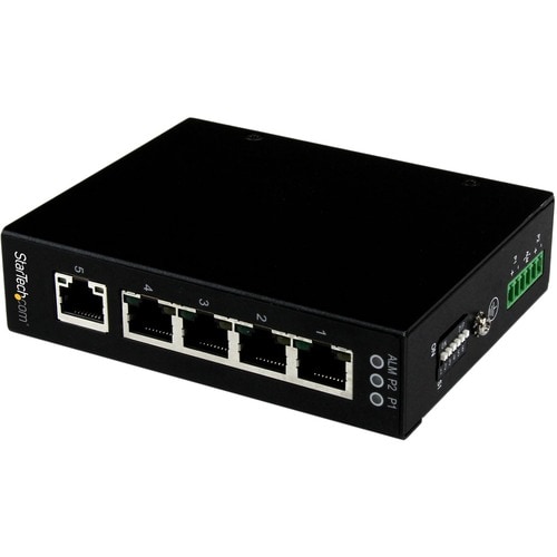 StarTech.com 5 Port Unmanaged Industrial Gigabit Ethernet Switch - DIN Rail / Wall-Mountable - Network up to 5 Ethernet de