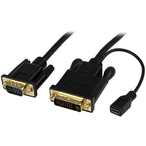 StarTech.com 6 ft DVI to VGA Active Converter Cable â€" DVI-D to VGA Adapter â€" 1920x1200 - Cable for Video Device, Monit