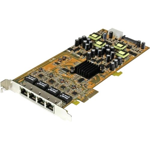 StarTech.com 4 Port Gigabit Power over Ethernet PCIe Network Card - PSE / PoE PCI Express NIC - Add 4 Gigabit Power over E