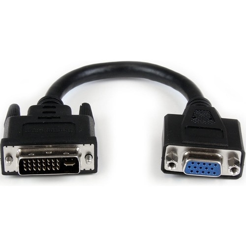 StarTech.com 8in DVI to VGA Cable Adapter - DVI-I Male to VGA Female - Cable for Video Device, PC, MAC - First End: 1 x 29