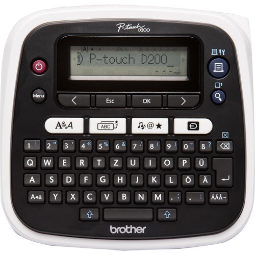 Brother P-touch PT-D200BW Elektronischer Etikettendrucker - Thermotransfer - 20 mm/s Mono - 3 Schriftgröße - 180 dpi - Kle