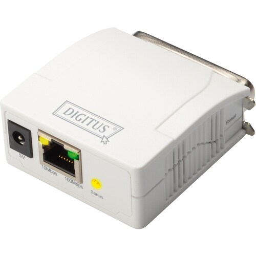 Digitus Print Server - 1 x Network (RJ-45) - Fast Ethernet - Parallel Port - Desktop