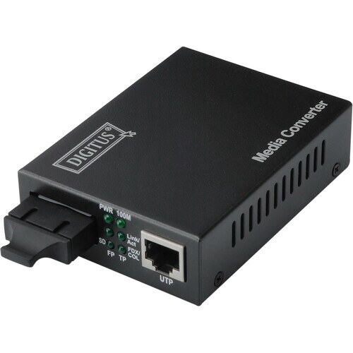 Digitus Transceiver/Media Converter - 2 Port(s) - 1 x Network (RJ-45) - 1 x SC - Optical Fiber, Twisted Pair - 10/100Base-