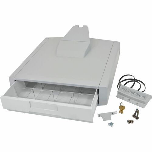 Ergotron Schublade - Groß - 907,2 g Belastbarkeit - Grau, Weiß - Verschließbar, Schubladentrennwand, Herausnehmbar