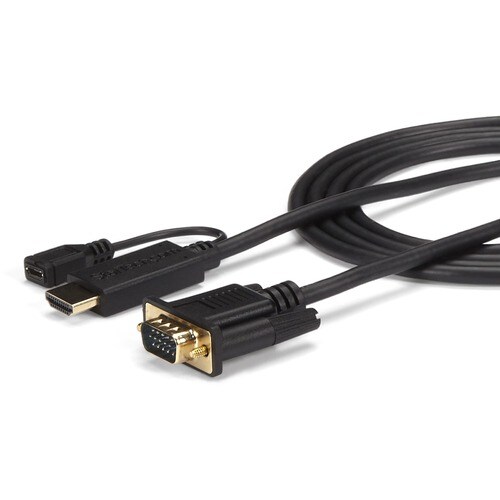 StarTech.com HDMI to VGA Cable - 6 ft / 2m - 1080p - 1920 x 1200 - Active HDMI Cable - Monitor Cable - Computer Cable - Fi