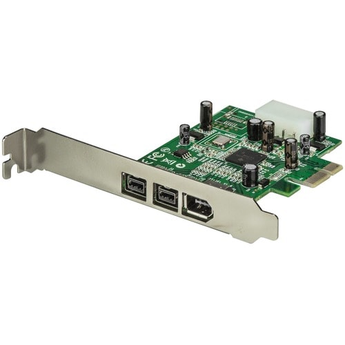 StarTech.com FireWire Adapter - PCI Express 1.1 x1 - 400 MB/s - Plug-in Card - TAA Compliant - 3 Total Firewire Port(s) - 