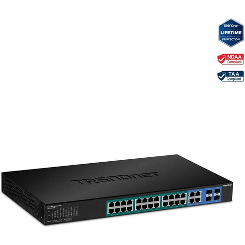 TRENDnet TPE-2840WS 28 Ports Manageable Ethernet Switch - Gigabit Ethernet - 10/100/1000Base-T - New - TAA Compliant - 2 L