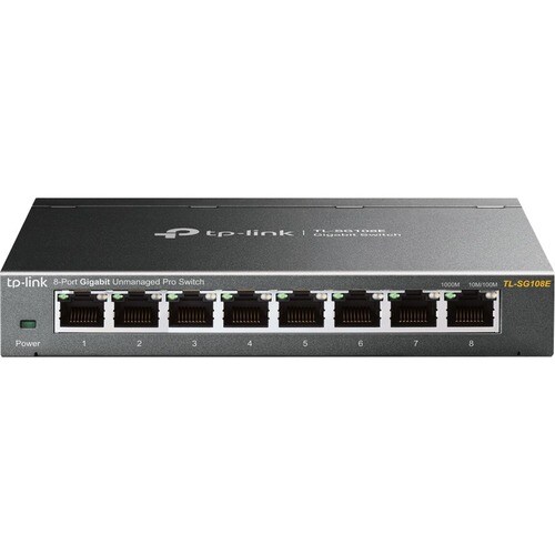 TP-Link EasySmart TL-SG108E 8 Anschlüsse Ethernet-Switch - 10/100/1000Base-T - 2 Unterstützte Netzwerkschicht - Desktop, R