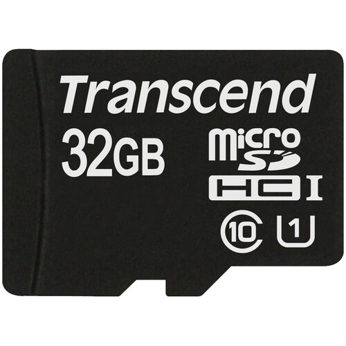 Transcend Premium 32 GB Class 10/UHS-I microSDHC - 90 MB/s Lesegeschwindigkeit - 25 MB/s Schreibgeschwindigkeit - Lebensla